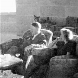 Adolf Hitler and Eva Braun in the Kehlsteinhaus (Eagle's Nest) on the Obersalzberg